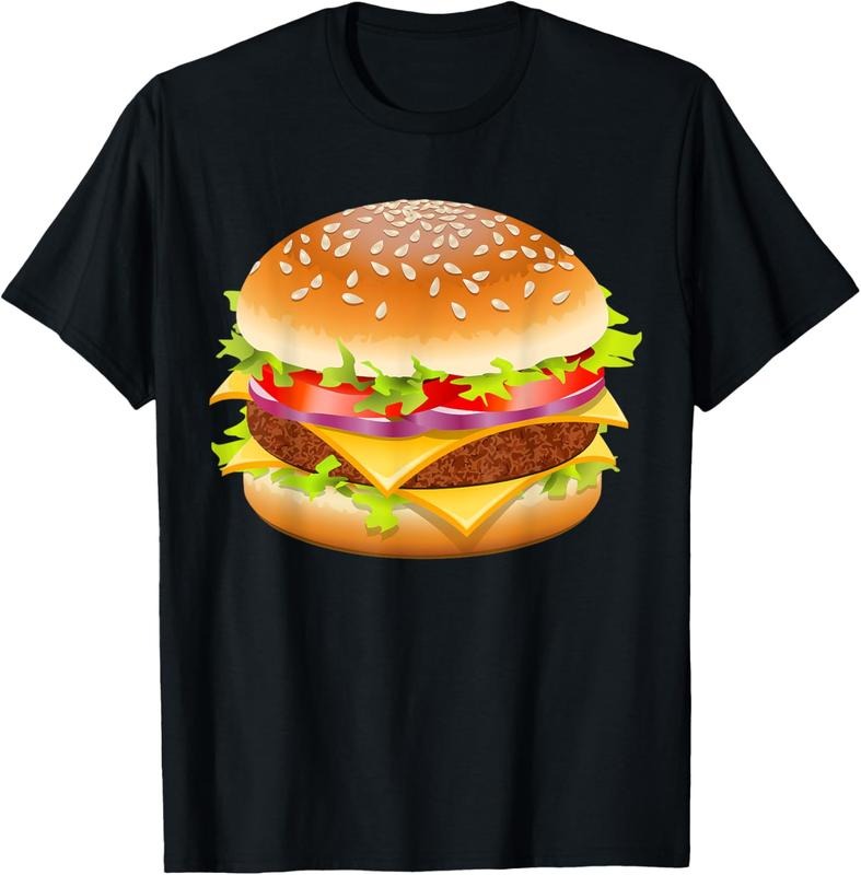 100% Cotton Cheeseburger Hamburger Burger Funny Food Halloween Costume T-Shirt Hoodie, Sweatshirt | HypeCrazeTee.com