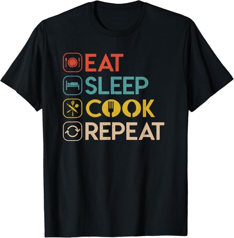 100% Cotton Chef Eat Sleep Cook Repeat Kitchen Cooking Lovers T-Shirt Hoodie, Sweatshirt | HypeCrazeTee.com