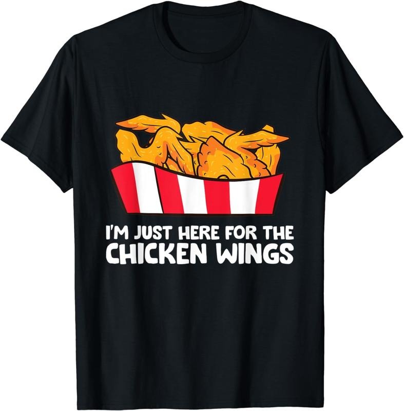 [100% Cotton]Chicken Wing Lover I'm Just Here For The Chicken Wings T-Shirt-Black Hoodie, Sweatshirt | HypeCrazeTee.com