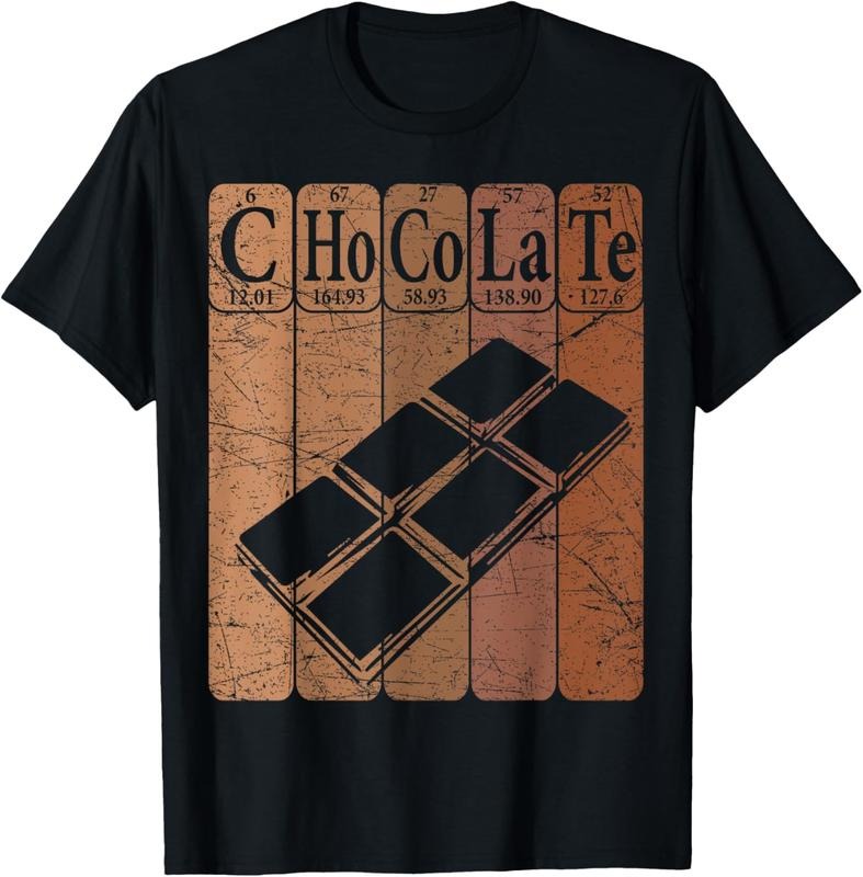100% Cotton Chocolate Periodic Table Elements Chocoholic Chocolate Lover T-Shirt Hoodie, Sweatshirt | HypeCrazeTee.com