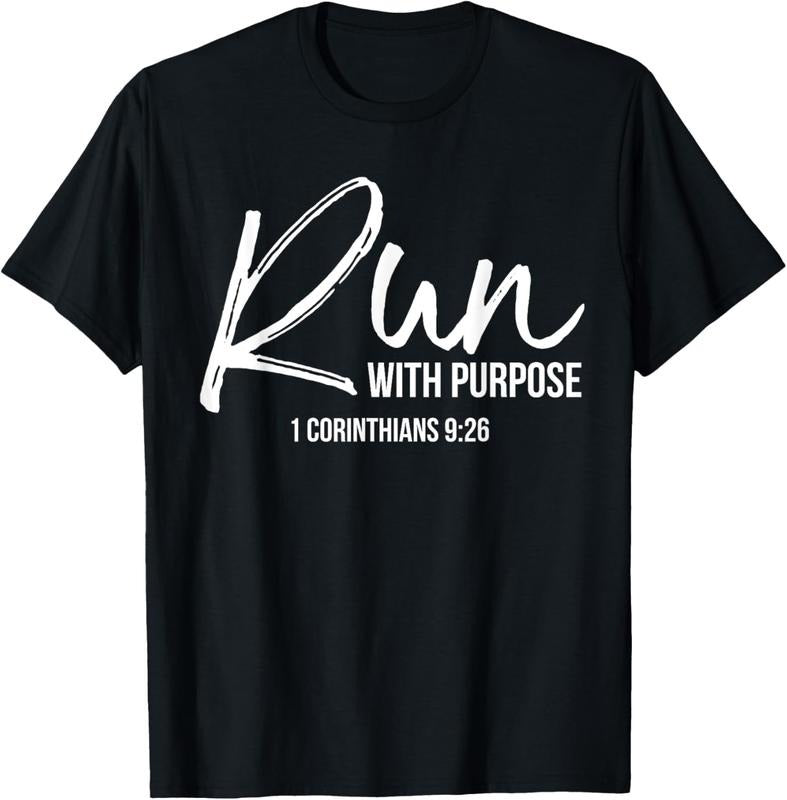 100% Cotton Christian Runner Gift Running Gear Run With Purpose Quote T-Shirt Hoodie, Sweatshirt | HypeCrazeTee.com