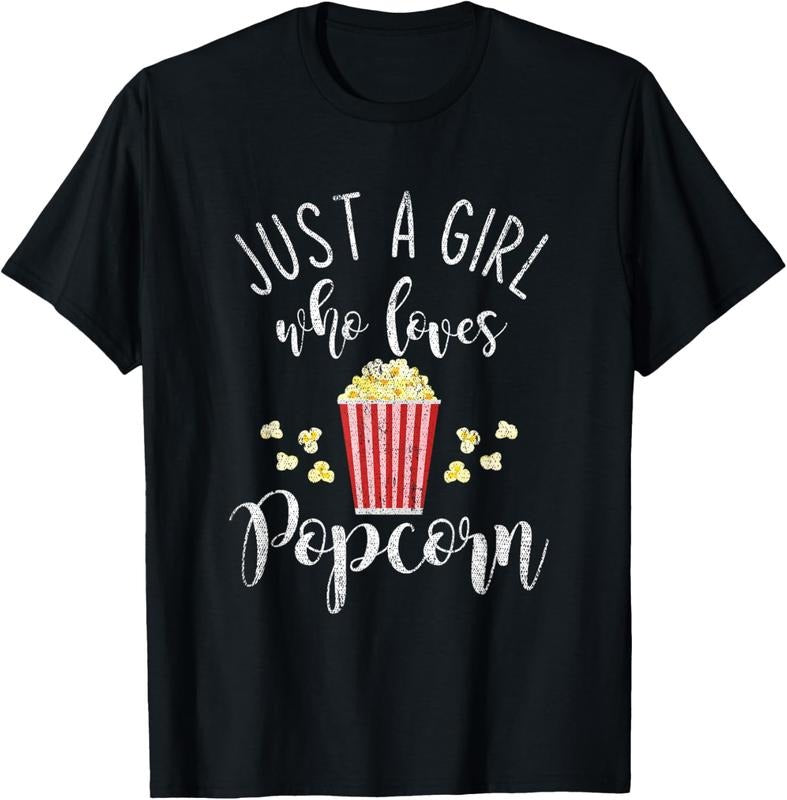 100% Cotton Cinema Lover Snack Fan Women Girls  Gift Popcorn T-Shirt Hoodie, Sweatshirt | HypeCrazeTee.com