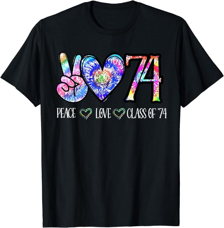 [100% Cotton]Class Of 1974 50th Class Reunion Tie Dye Senior Graduation T-Shirt Hoodie, Sweatshirt | HypeCrazeTee.com