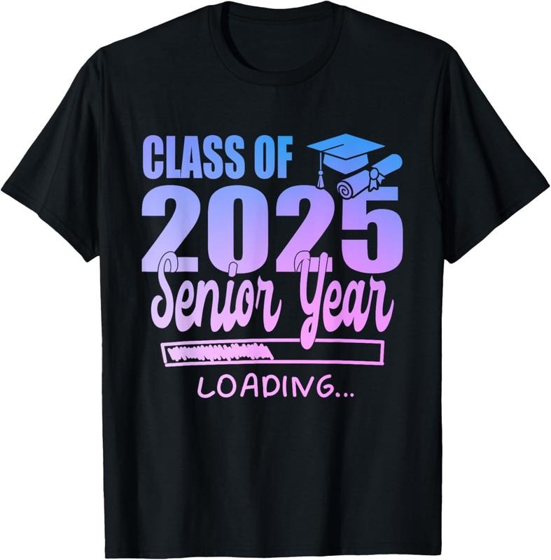 100% Cotton Class Of 2025 Senior Year Loading Funny Senior 2025 Tie Dye T-Shirt Hoodie, Sweatshirt | HypeCrazeTee.com