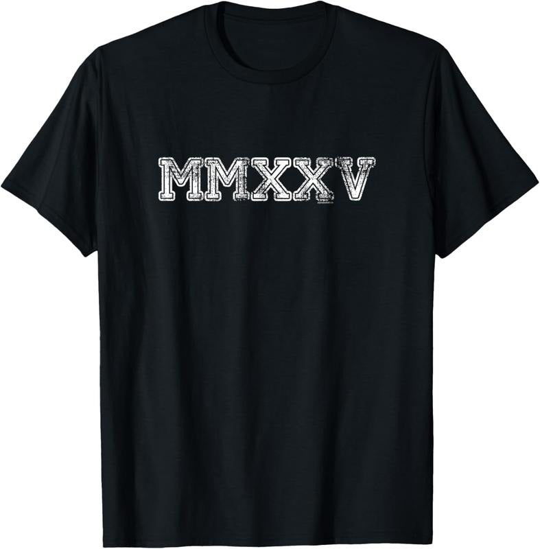 100% Cotton Class of 2025 MMXXV | Graduation Spirit Vintage Senior 2025 T-Shirt Hoodie, Sweatshirt | HypeCrazeTee.com