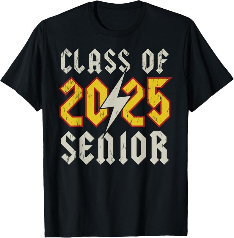 100% Cotton Class of 2025 Senior Rock N Roll Back To School Music Lover T-Shirt Hoodie, Sweatshirt | HypeCrazeTee.com