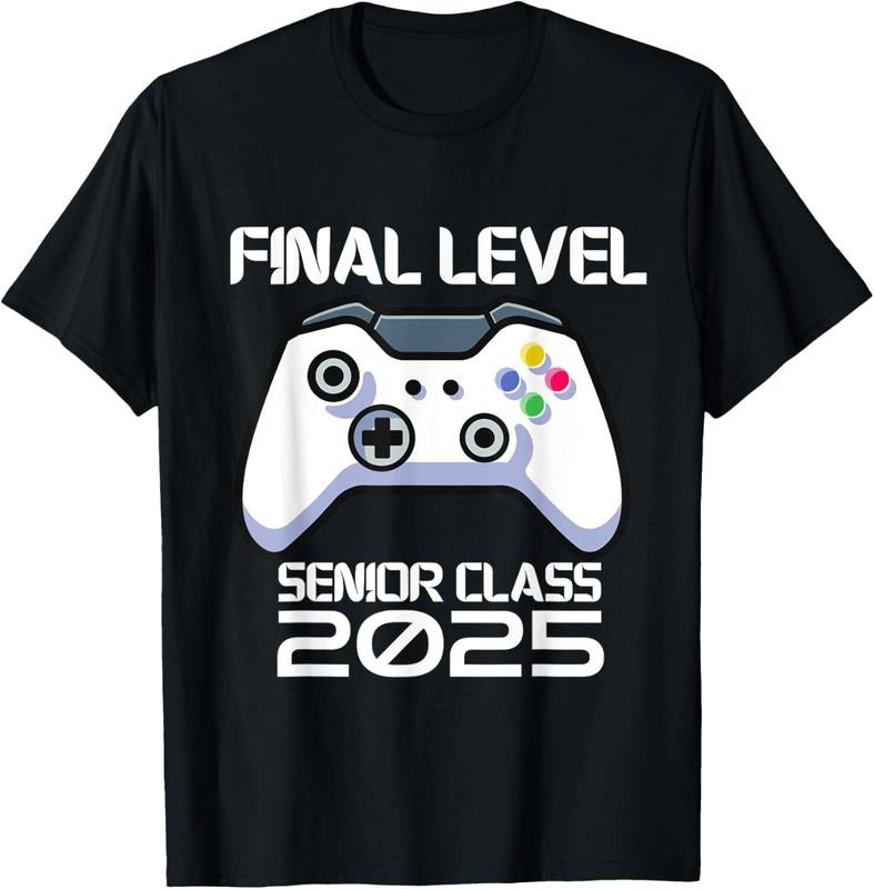 100% Cotton Class of 2025 Senior Video Game Final Level School Gamer T-Shirt Hoodie, Sweatshirt | HypeCrazeTee.com