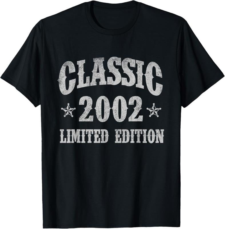 100% Cotton Classic 2002 Limited Edition Year Of Birth Birthday T-Shirt Hoodie, Sweatshirt | HypeCrazeTee.com