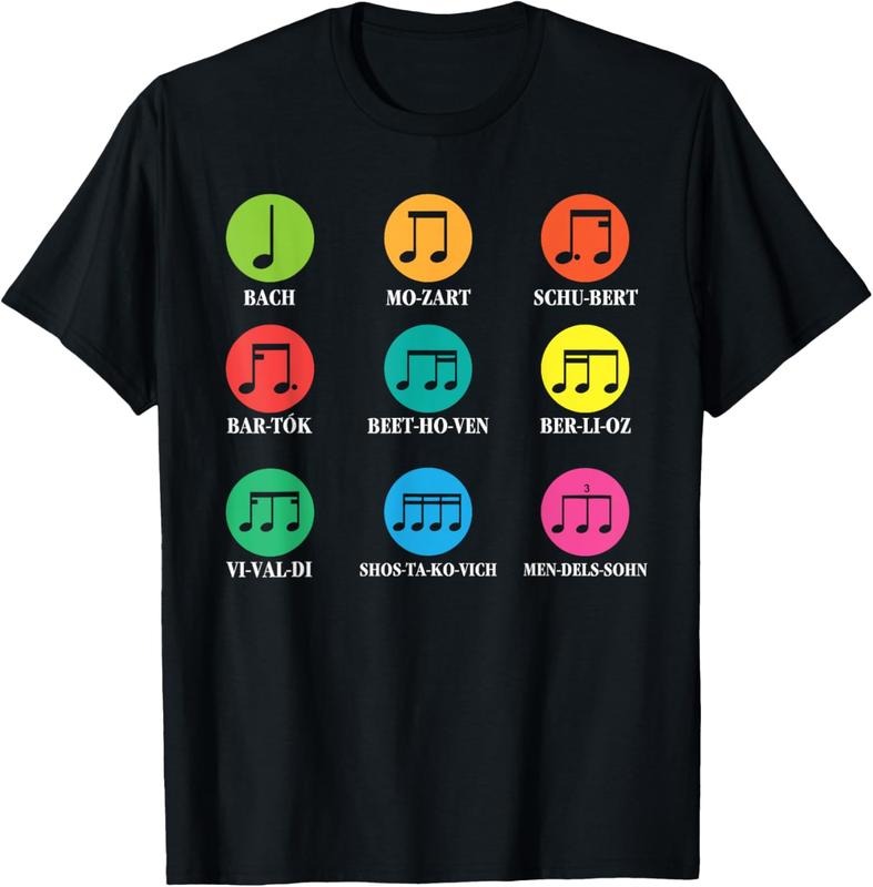 100% Cotton Classic Composers Classical Music Musical Notes T-Shirt Hoodie, Sweatshirt | HypeCrazeTee.com