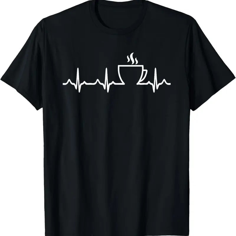 100% Cotton Coffee Heartbeat Love Shirt - Tea or Coffee Lover T-Shirt Hoodie, Sweatshirt | HypeCrazeTee.com