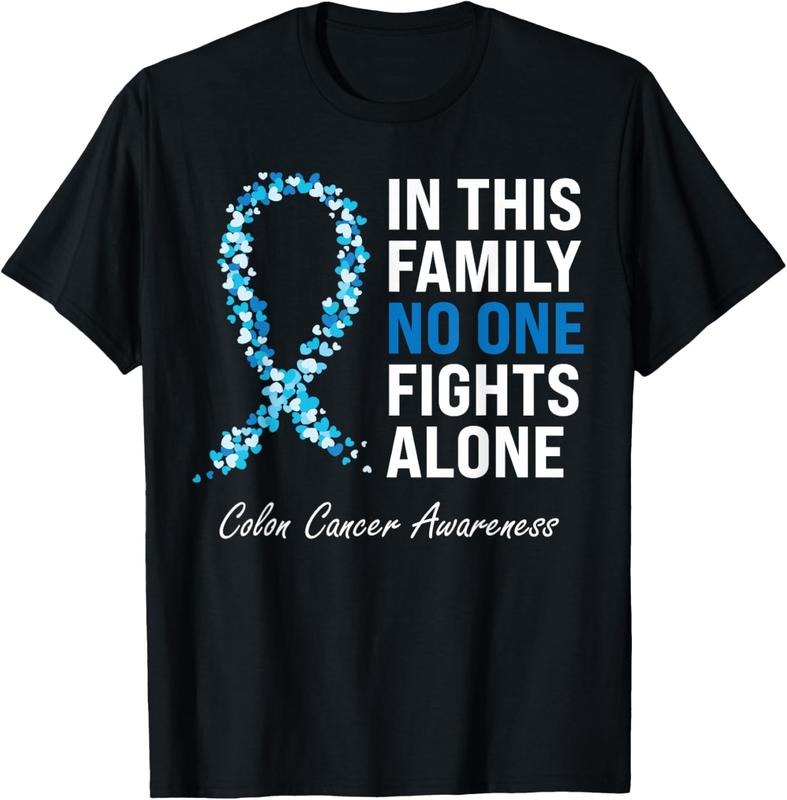 100% Cotton Colorectal Cancer Colon Cancer Blue Ribbon T-Shirt Hoodie, Sweatshirt | HypeCrazeTee.com