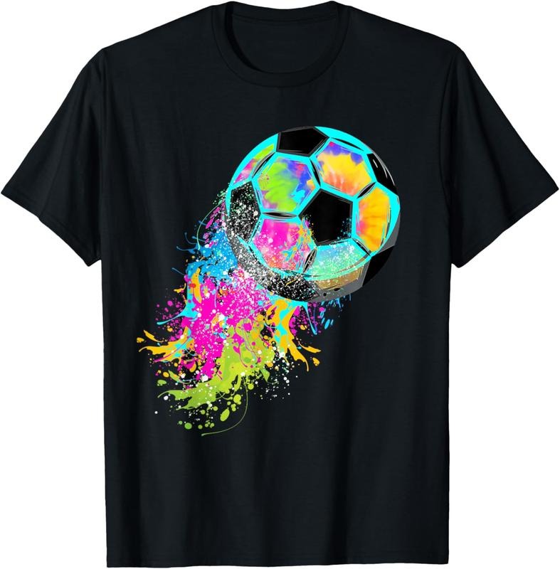 100% Cotton Colorful Tie Dye Soccer Ball T-Shirt Hoodie, Sweatshirt | HypeCrazeTee.com