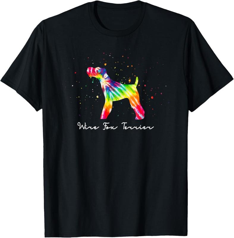 100% Cotton Colorful Wire Fox Terrier Dog Mom Gifts Wire Fox Terrier T-Shirt Hoodie, Sweatshirt | HypeCrazeTee.com