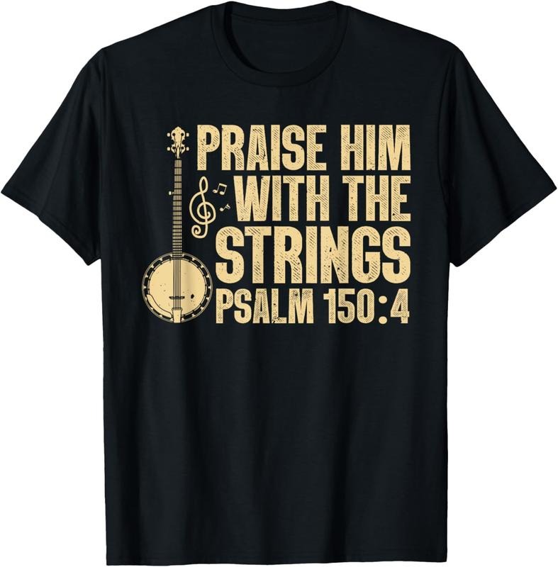 100% Cotton Cool Banjo Bluegrass Music Art For Men Women Worship Leader T-Shirt Hoodie, Sweatshirt | HypeCrazeTee.com