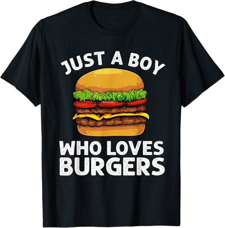 100% Cotton Cool Burger Art For Boys Men Hamburger Cheeseburger Lover T-Shirt Hoodie, Sweatshirt | HypeCrazeTee.com