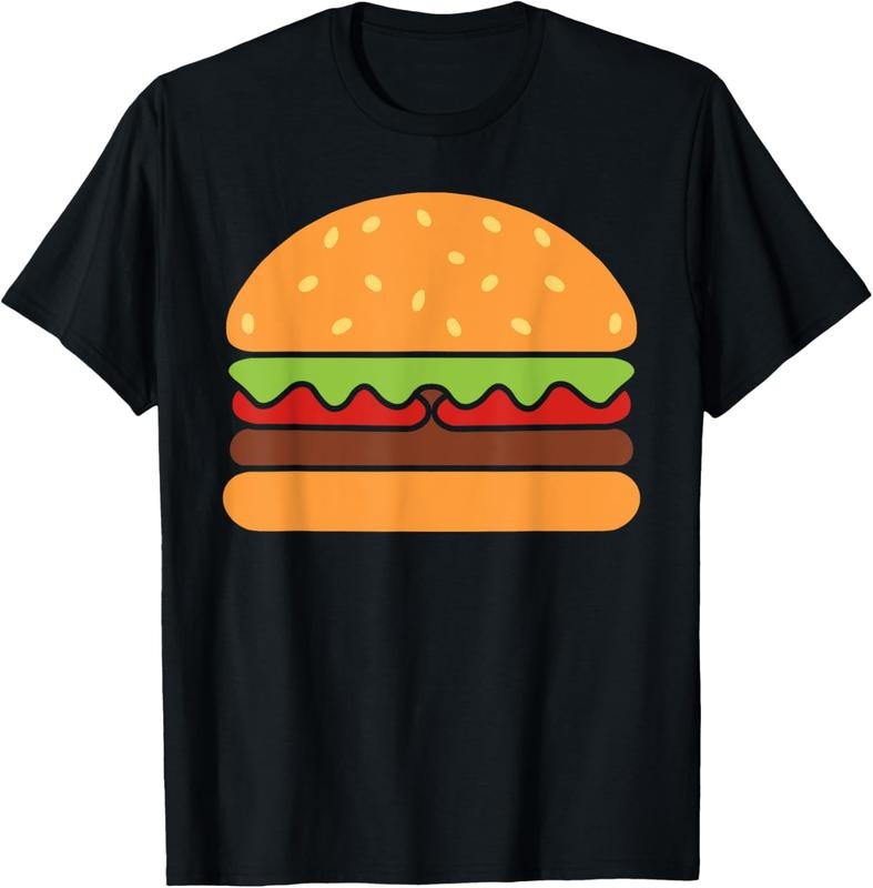 100% Cotton Cool Hamburger Art Men Women Minimalist Burger Cheeseburger T-Shirt Hoodie, Sweatshirt | HypeCrazeTee.com