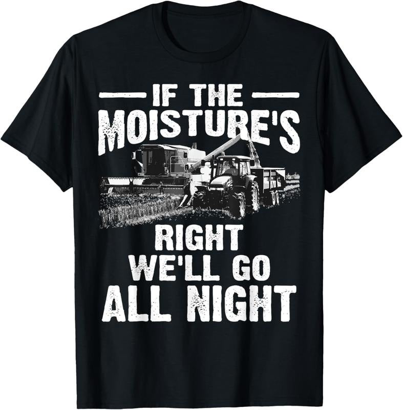 100% Cotton Cool If The Moisture's Right Farmer Gift Funny Farm Men T-Shirt Hoodie, Sweatshirt | HypeCrazeTee.com