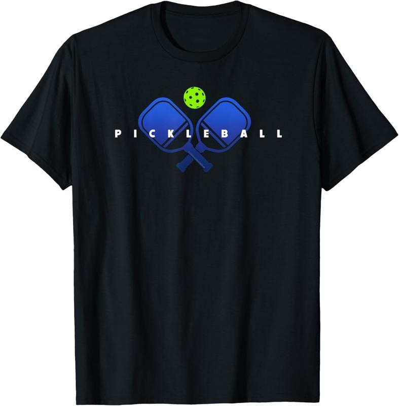 100% Cotton Cool Stylized Pickleball with Paddles and Ball Pickleball T-Shirt Hoodie, Sweatshirt | HypeCrazeTee.com