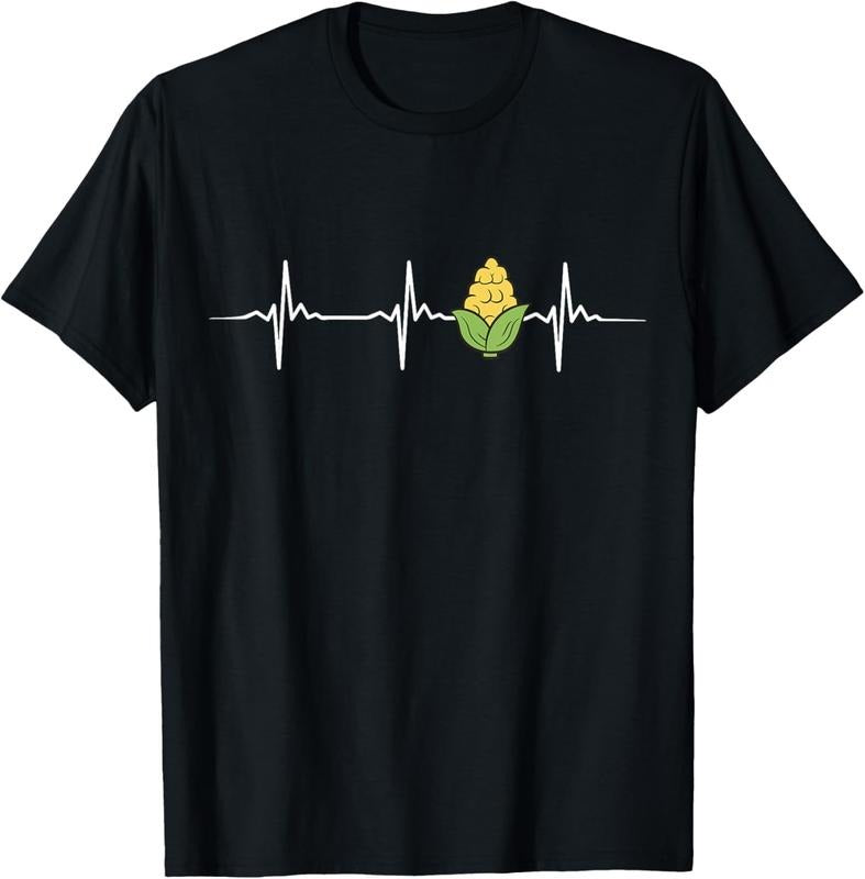 100% Cotton Corn Heartbeat Sweet Corn T-Shirt Hoodie, Sweatshirt | HypeCrazeTee.com