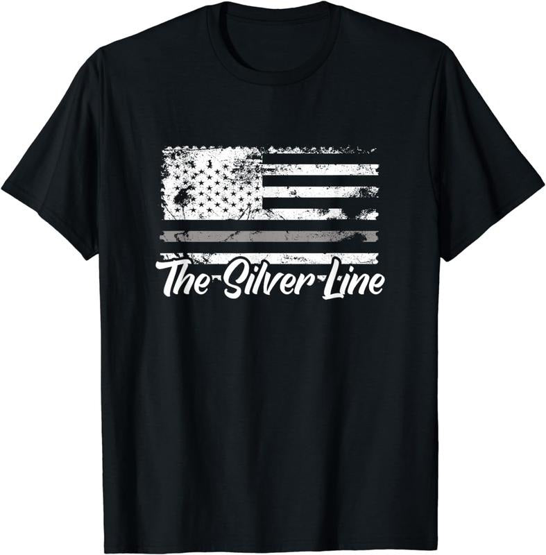 [100% Cotton]Correctional Officer Silver Line USA Flag Prison Guardian T-Shirt Hoodie, Sweatshirt | HypeCrazeTee.com