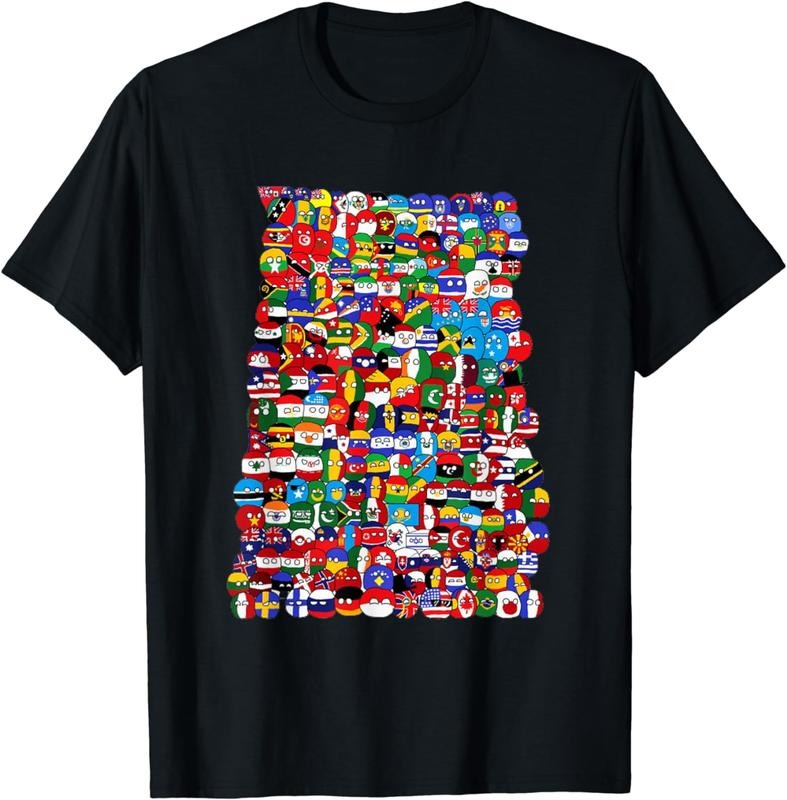 [100% Cotton]Countryballs world flags T-Shirt Hoodie, Sweatshirt | HypeCrazeTee.com
