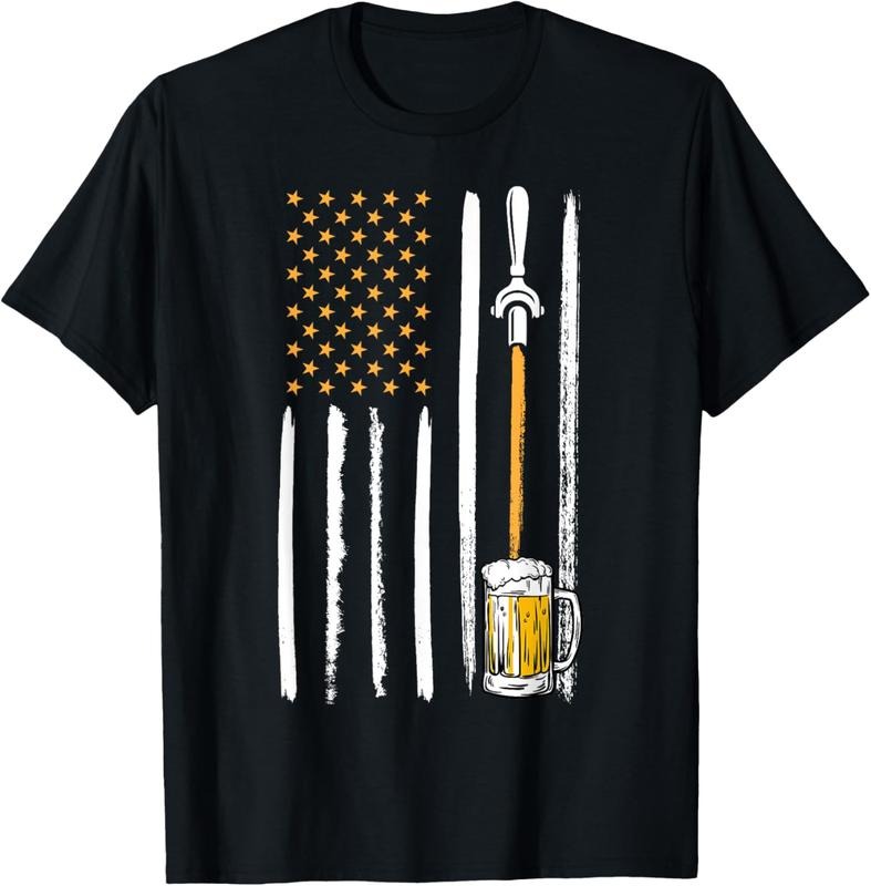100% Cotton Craft Beer American Flag USA 4th July Brewery Alcohol Lovers T-Shirt Hoodie, Sweatshirt | HypeCrazeTee.com