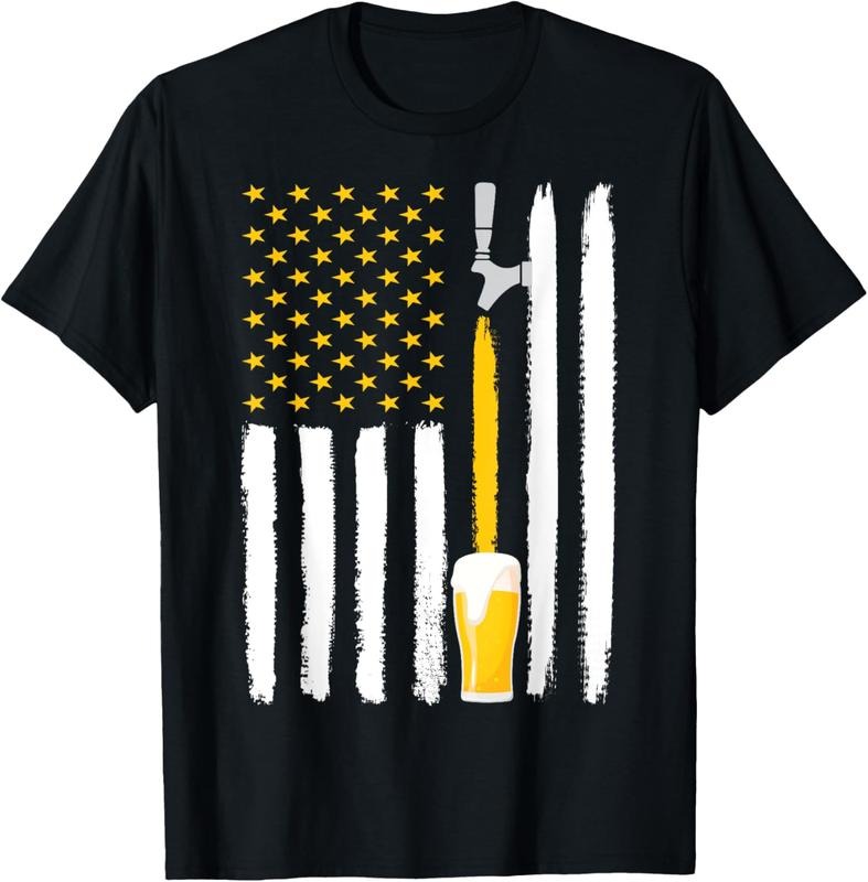 100% Cotton Craft Beer American Flag USA T-Shirt, 4th July Brewery T-Shirt Hoodie, Sweatshirt | HypeCrazeTee.com