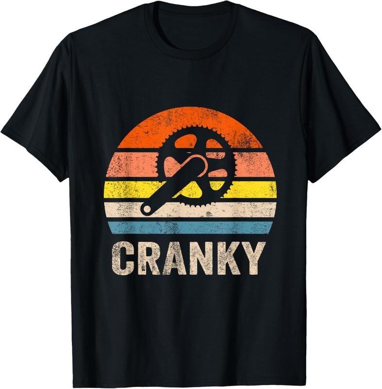 100% Cotton Cranky Vintage Sun funny Bicycle Lovers Cycling Cranky T-Shirt Hoodie, Sweatshirt | HypeCrazeTee.com