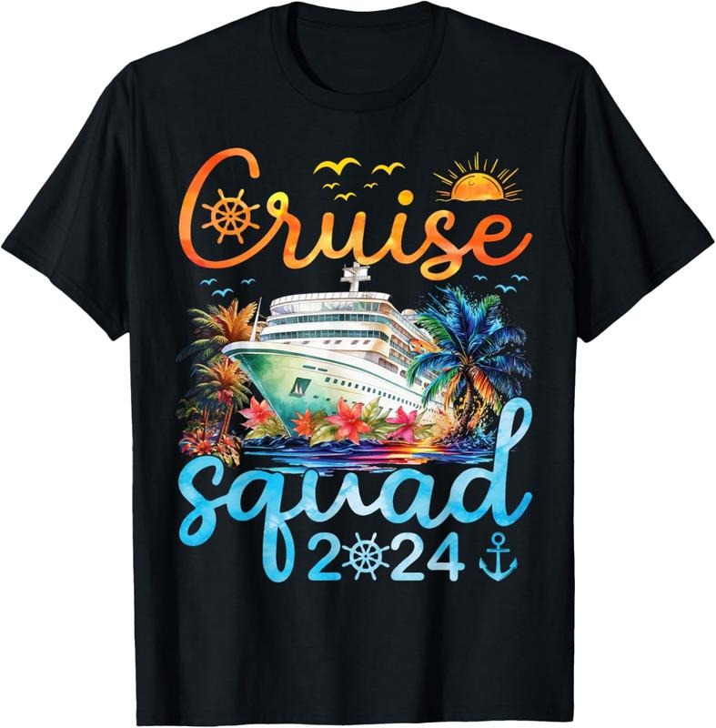 100% Cotton Cruise Squad 2024 Family Group Matching Cruising Vacation T-Shirt Hoodie, Sweatshirt | HypeCrazeTee.com