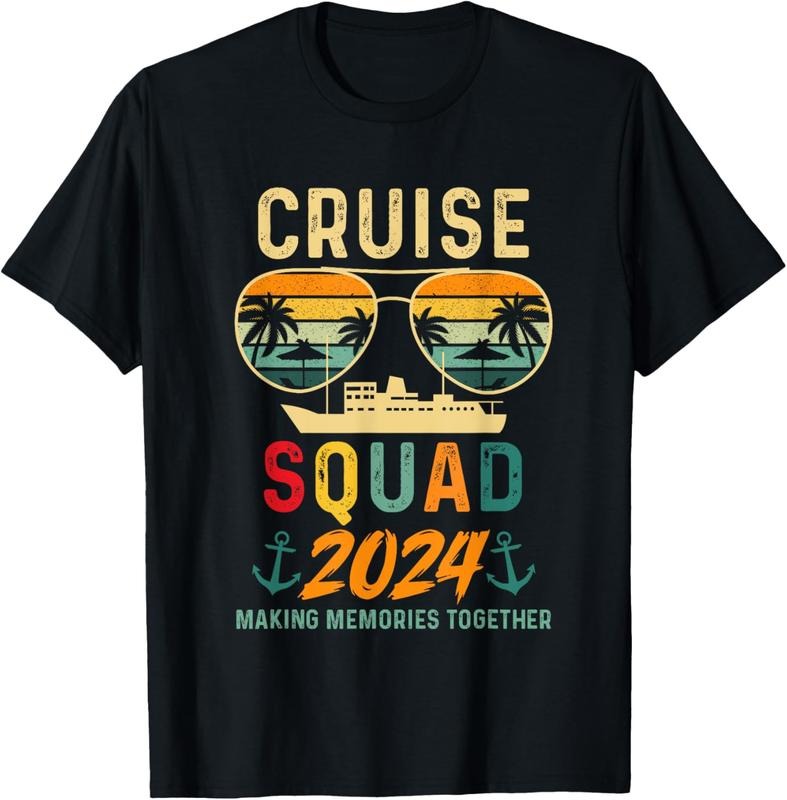 100% Cotton Cruise Squad 2024 Family Vacation Matching Group Summer T-Shirt Hoodie, Sweatshirt | HypeCrazeTee.com