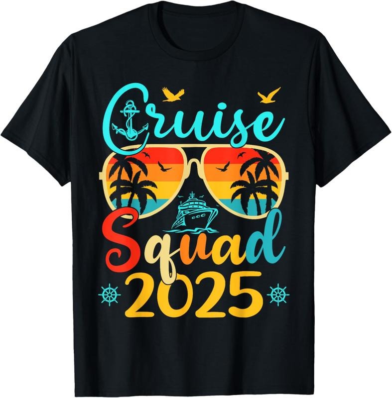 100% Cotton Cruise Squad 2025 Summer Vacation Matching Family Cruise T-Shirt Hoodie, Sweatshirt | HypeCrazeTee.com