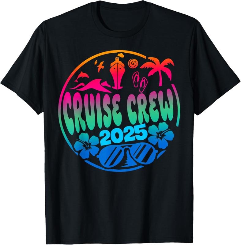 100% Cotton Cruisin Crew 2025 Cruise Family Friends Vacation Matching T-Shirt Hoodie, Sweatshirt | HypeCrazeTee.com