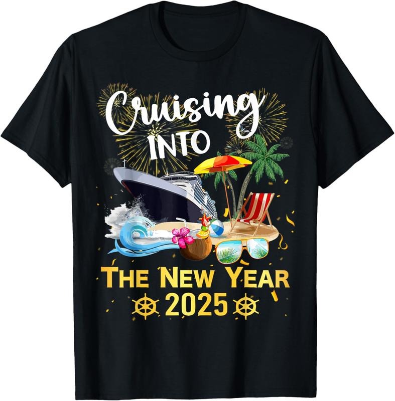 100% Cotton Cruising Into The New Year 2025 T-Shirtstyle{n002}2 T-Shirts, Hoodie, Sweatshirt | HypeCrazeTee.com