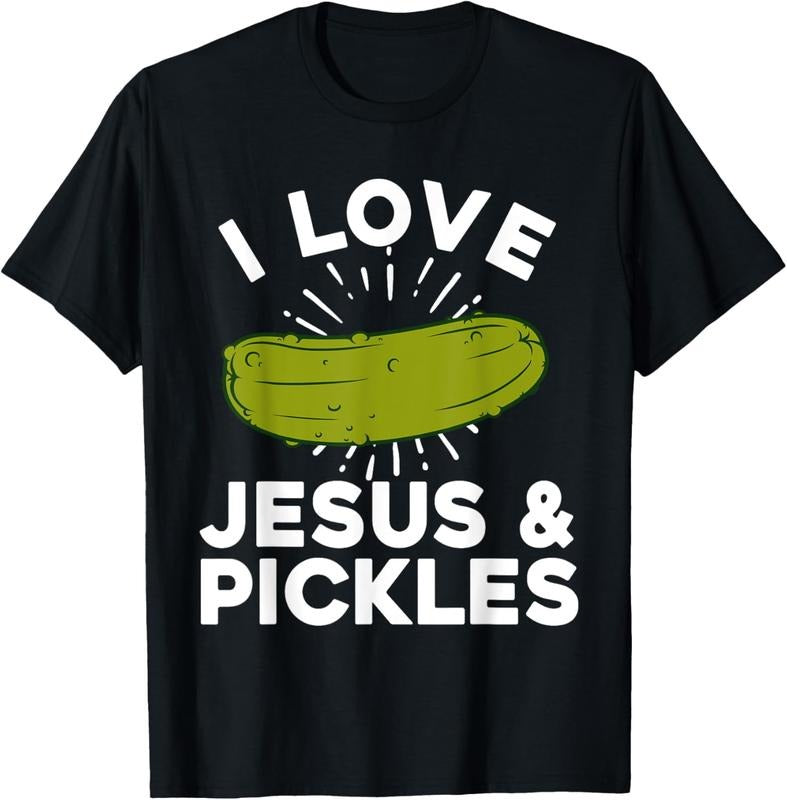 100% Cotton Cute Pickle Design For Men Women  Jesus Pickle Lovers T-Shirt Hoodie, Sweatshirt | HypeCrazeTee.com