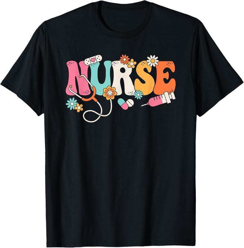 100% Cotton Cute Retro Groovy Nurse Flower Nursing T-Shirt Hoodie, Sweatshirt | HypeCrazeTee.com