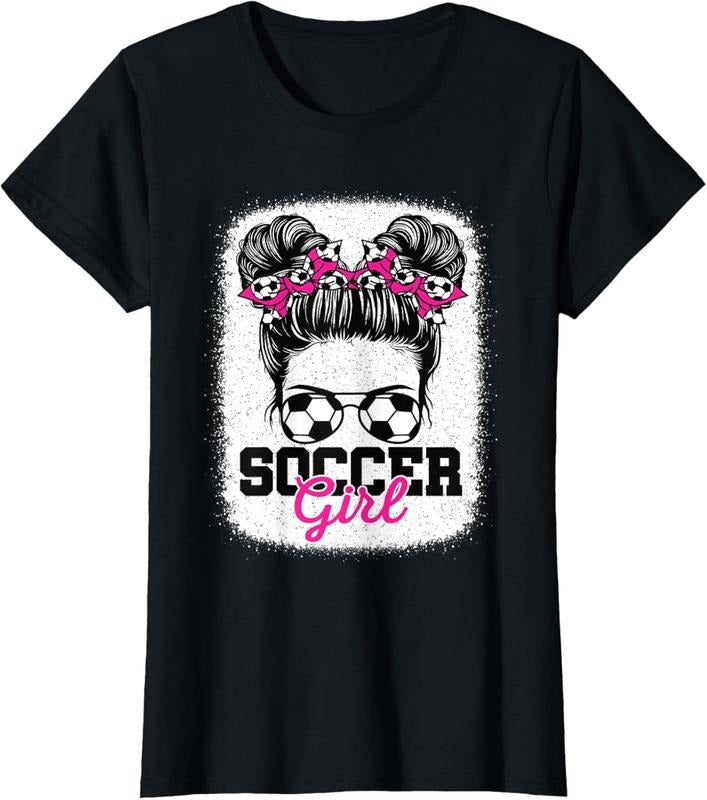 100% Cotton Cute Soccer Girl Soccer Player Women Girls T-Shirt Hoodie, Sweatshirt | HypeCrazeTee.com