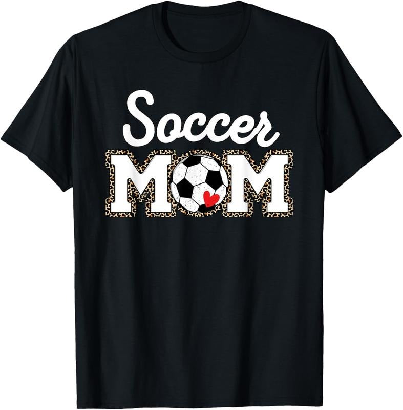 100% Cotton Cute Soccer Mom Leopard Print Mothers Day T-Shirt Hoodie, Sweatshirt | HypeCrazeTee.com