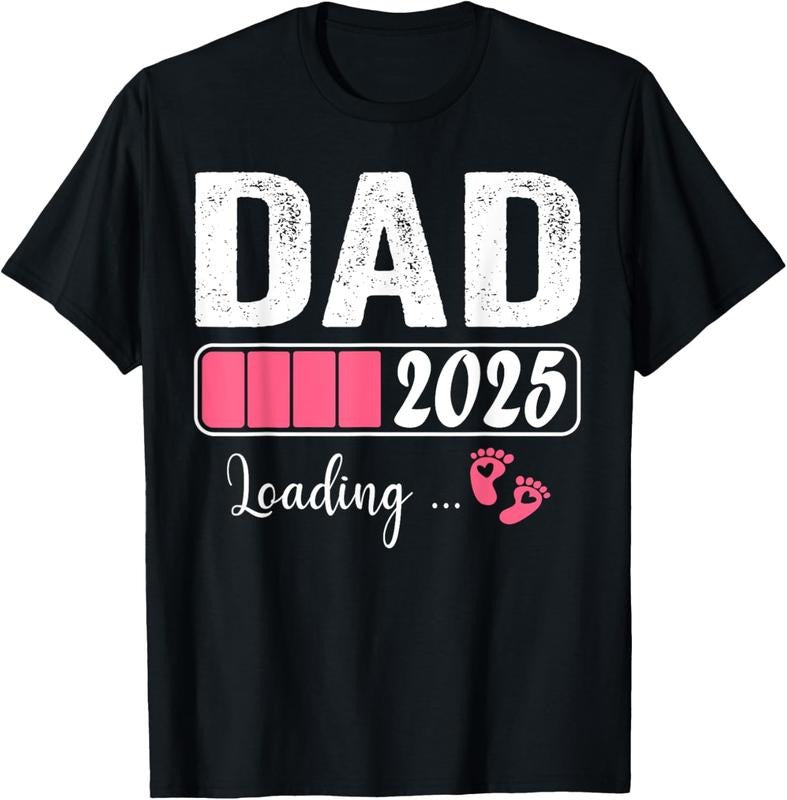 100% Cotton Dad 2025 Loading It's a Girl  Pregnancy Announcement T-Shirt Hoodie, Sweatshirt | HypeCrazeTee.com