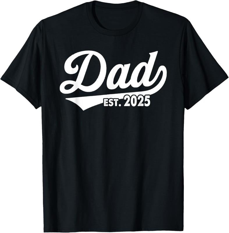 100% Cotton Dad Est 2025 Promoted To Dad 2025 Daddy Established 2025 T-Shirt Hoodie, Sweatshirt | HypeCrazeTee.com