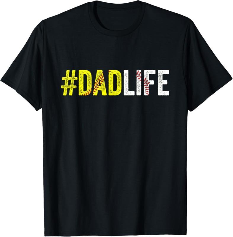 100% Cotton Dad Life Softball Daddy Baseball Sports Lover Father's Day T-Shirt Hoodie, Sweatshirt | HypeCrazeTee.com