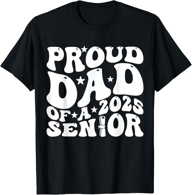 100% Cotton Dad Senior 2025 Proud Dad Of A Class Of 2025 Graduate T-Shirt Hoodie, Sweatshirt | HypeCrazeTee.com