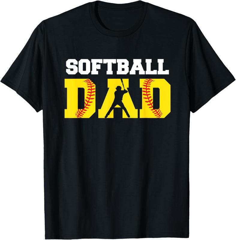 100% Cotton Dad Softball Apparel - Yellow Softball Dad T-Shirt Hoodie, Sweatshirt | HypeCrazeTee.com