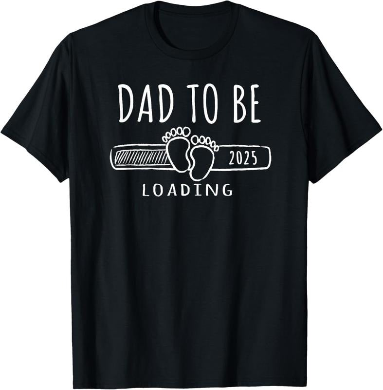 100% Cotton Dad To Be Loading 2025 T-Shirt Hoodie, Sweatshirt | HypeCrazeTee.com