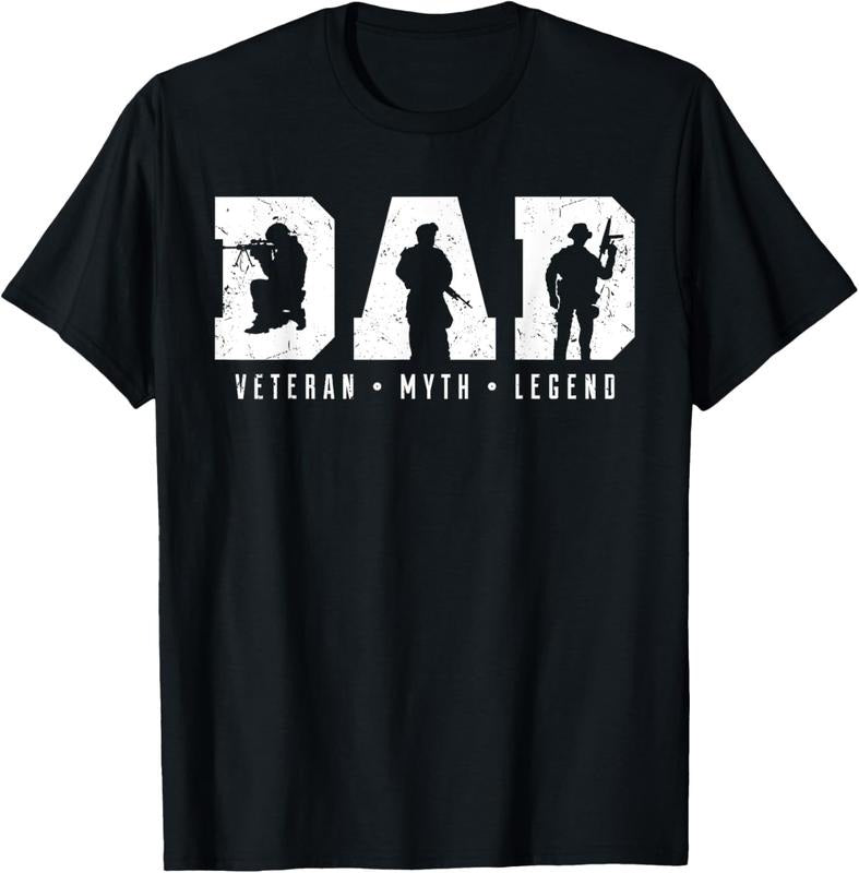 100% Cotton Dad Veteran Myth Legend Dad Military Father Gift T-Shirt Hoodie, Sweatshirt | HypeCrazeTee.com