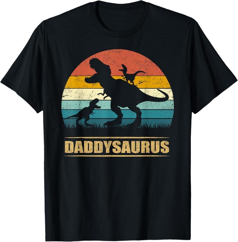100% Cotton Daddy Dinosaur Daddysaurus 2 Two  Funny Father's Day dad T-Shirt Hoodie, Sweatshirt | HypeCrazeTee.com