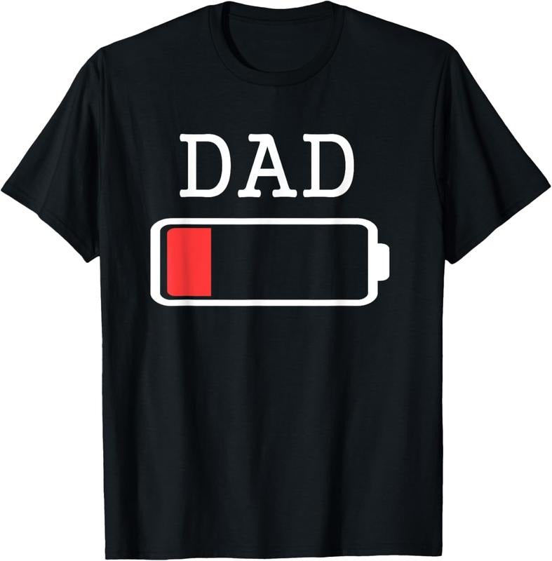 100% Cotton Daddy Low Battery T-Shirt Empty Matching Father Shirts T-Shirt Hoodie, Sweatshirt | HypeCrazeTee.com