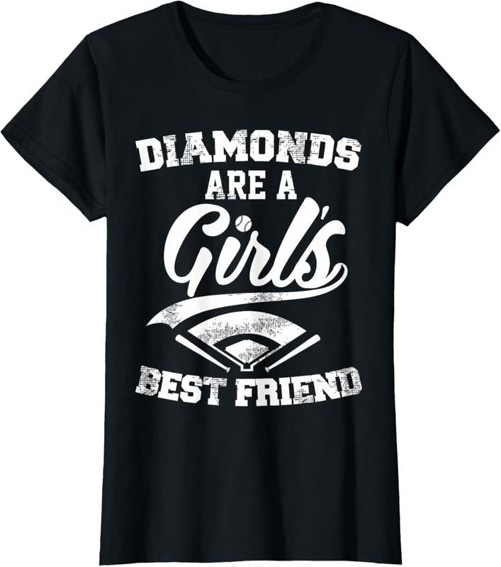 100% Cotton Diamonds are a Girl's Best Friend T-Shirt | Baseball Shirt T-Shirt Hoodie, Sweatshirt | HypeCrazeTee.com