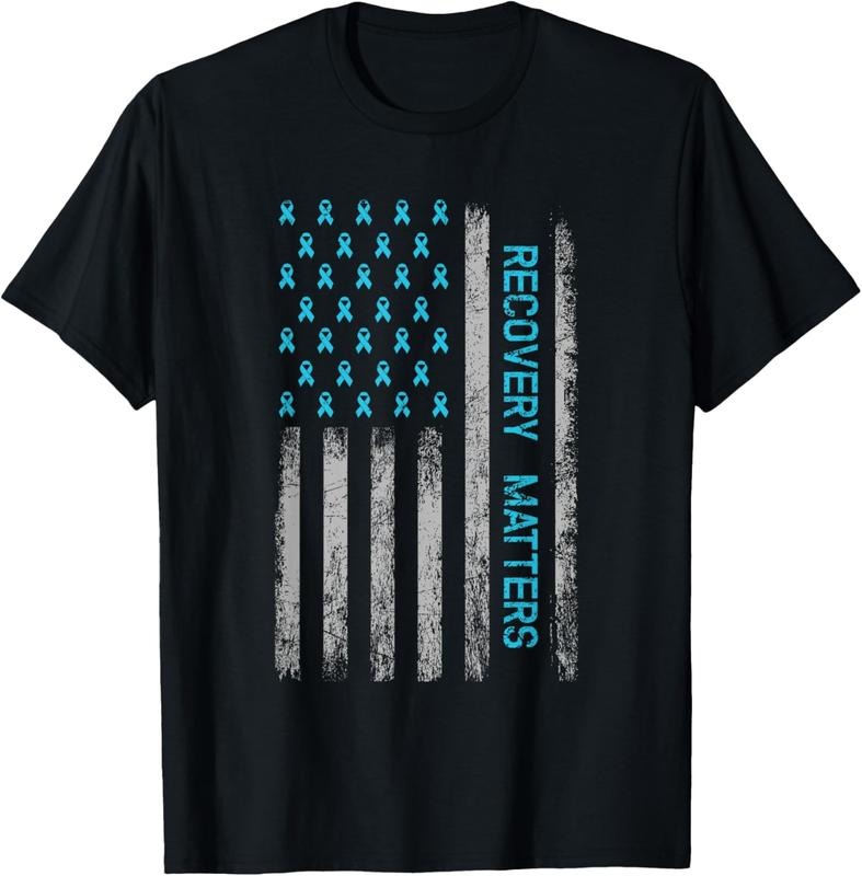 100% Cotton Drug Alcohol Addiction Recovery Warrior - American Flag T-Shirt Hoodie, Sweatshirt | HypeCrazeTee.com