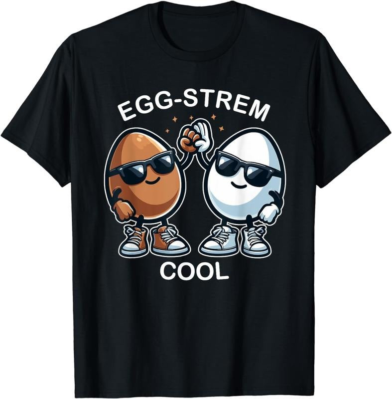 [100% Cotton]Egg-Strem Cool Lover Breakfast Eggs with Sunglasses T-Shirt Hoodie, Sweatshirt | HypeCrazeTee.com