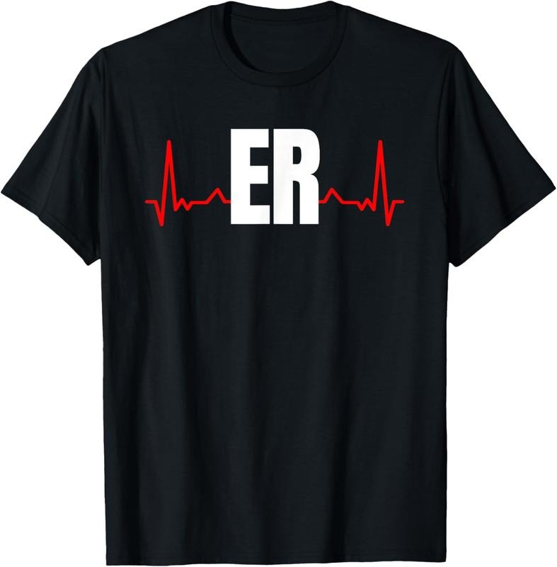 100% Cotton Emergency Medicine Emergency room Nurse ER Heartbeat T-Shirt Hoodie, Sweatshirt | HypeCrazeTee.com